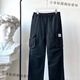 Carhartt卡哈特戶(hù)外卡直筒工裝褲男士長(cháng)褲美式寬松薄款褲子水洗口袋休閑褲 黑色car M
