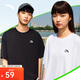 安踏休閑短袖t恤男女同款夏季簡(jiǎn)約純色圓領(lǐng)運動(dòng)打底衫寬松情侶上衣