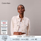 Calvin KleinJeans25秋季新款女士美式復(fù)古ck白色短款潮殼牛仔外套47D808G