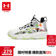 安德瑪（Under Armour）男女童籃球鞋兒童紅色運動鞋透氣籃球鞋2441206 銀/綠 36碼 