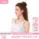 犬印本鋪孕婦一體式運(yùn)動(dòng)型哺乳開(kāi)扣內(nèi)衣文胸?zé)o鋼圈透氣彈力前開(kāi)喂奶胸罩 莫蘭迪藍(lán) M