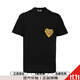 VERSACE JEANS COUTURE奢侈品男裝范思哲t恤夏季棉質(zhì)印花短袖禮物 黑色 XL