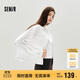 森馬（Semir）外套女秋短款蕾絲寬松蝙蝠袖棉麻立領(lǐng)2025小清新夾克10A525108002