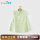 優(yōu)奇嬰兒衣服女寶寶夏季薄款無袖連衣裙女童裙子周歲禮服滿月紅色喜慶