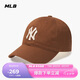 MLB帽子男女軟頂棒球帽虞書欣明星同款運動鴨舌帽3ACP6601N-50BRL-F
