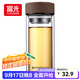 富光 男女士雙層玻璃杯 高硼硅玻璃304茶隔水杯子 帶茶隔泡茶杯500ml