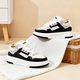 薩拉維夫面包鞋男新款透氣圓頭板鞋百搭韓版小白鞋時(shí)尚運動(dòng)高爾夫鞋 白黑內增高 40 比運動(dòng)鞋偏大一碼
