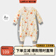 威爾貝魯嬰兒可脫半袖棉毛布分腿睡袋寶寶秋冬睡袋防踢被兒童睡衣 抽象星空（輕暖帶腳包）15-20℃ S(推薦身高80cm以下)