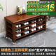 木詩(shī)風(fēng)雅實(shí)木換鞋凳家用門(mén)口鞋柜坐凳一體入門(mén)網(wǎng)紅多層多功能鞋架落地鞋架 全實(shí)木0.8米胡桃色【三層】