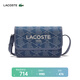 LACOSTE法國鱷魚(yú)女士25春夏新款時(shí)尚提花翻蓋斜挎包|NF5012HK Q74/藍色