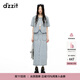 DZZIT【愛心老花】地素短外套夏季提花工藝牛仔上衣女 藍色(外套) S