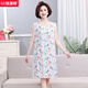 恒源祥棉綢睡裙女夏女士綿綢睡衣女老年人夏季中老年媽媽大碼無(wú)袖連衣裙 H66款1號色 4XL 建議[150-170斤]