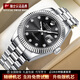 勞力士王子日志系列瑞士手表男士全自動(dòng)機械表防水鑲鉆商務(wù)十大名表專(zhuān)用男表 R6.921.6.699本色黑面-標準版 42mm