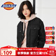 dickies外套字母印花新復古回潮牛仔夾克 女式短款時(shí)尚休閑薄外套 10142 牛仔黑(梭織) S