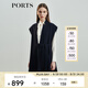 PORTS寶姿女裝優(yōu)雅V領(lǐng)無袖馬甲LL9J020HWF036 丈青 S S