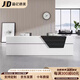 晶億德美公司辦公前臺(tái)簡(jiǎn)約現(xiàn)代辦公家具迎賓服務(wù)臺(tái)收銀臺(tái)接待臺(tái) 1.6米前臺(tái)