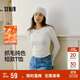 森馬（Semir）長(cháng)袖T恤女短款小心機顯瘦緊身2025發(fā)熱抓毛純色冬裝109725101010