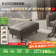 顧家家居（KUKA）意式頭層牛皮沙發(fā)客廳組合百搭沙發(fā)凳通用腳踏腳凳【深空灰】凳