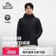 伯希和（Pelliot）戶(hù)外輕薄排骨羽絨服男800蓬鵝絨防風(fēng)外套女沖鋒內膽115408005黑XL