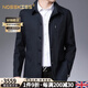 NOSSKISS男裝品牌風(fēng)衣男春秋季商務(wù)休閑中老年爸爸裝純棉薄款外套 藏青 L 175 (適合140-155斤)