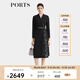 PORTS寶姿女裝2024早秋新款簡約時(shí)尚印花經(jīng)典撞色拼接收 黑色 XL (10)