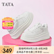 他她（TATA）小白鞋小白鯨2025夏季新款增高鞋休閑厚底板鞋女鞋松糕 白色 37