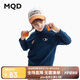 馬騎頓（MQD）兒童華夫格翻領(lǐng)T恤24秋裝新款男童條紋長袖polo衫