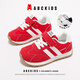 ABC KIDS兒童秋季百搭跑步鞋時(shí)尚雨傘布休閑鞋輕盈舒適運動(dòng)鞋 白/大紅 29