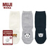 無印良品 MUJI 大童 合腳直角 均碼 3雙裝 襪 DAM81A1A 兒童襪子 混色 3雙 15-19cm/26-31碼