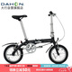 大行（DAHON）折疊自行車14英寸超輕便攜小輪男女式單車BYA412 黑色BA接頭