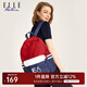 ELLE ACTIVE時(shí)尚運動(dòng)雙肩背包大容量輕便舒適女品牌經(jīng)典撞色百搭ins風(fēng)雙肩包 藍/紅色
