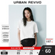 UR2025春季新款女裝時(shí)尚基礎純色百搭圓領(lǐng)短袖T恤UWB450002 本白 M