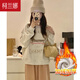 柯蘭娜早秋季正肩顯瘦衛(wèi)衣打底內(nèi)搭女長(zhǎng)袖t恤無帽圓領(lǐng)薄上衣臘腸小狗 百花灰 L 建議106-125斤