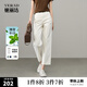 婭麗達直筒牛仔褲女2025夏季新款寬松女褲涼感煙管褲 云朵白(K0) 30