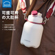 樂(lè )扣樂(lè )扣保溫杯316L不銹鋼水杯高顏值大肚杯大容量運動(dòng)便攜男女學(xué)生吸管杯 棉云白【含背帶】900ml