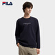 FILA 斐樂(lè )官方男子針織長(cháng)袖衫2025冬時(shí)尚休閑簡(jiǎn)約基礎圓領(lǐng)長(cháng)T