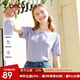 betu女裝春夏新款毛針織衫減齡時(shí)髦POLO領(lǐng)蝴蝶結(jié)針織衫女2302T02 紫色 L