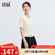 歐莎（OSA）V領(lǐng)針織衫女薄款夏天2025洋氣短袖小香風(fēng)氣質(zhì)百搭上衣穿搭 白色 M