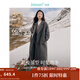 茵曼2025秋冬女裝新款100%綿羊毛雙面呢外套女美拉德翻駁洋氣長(cháng)款大衣 深花灰 S 155-162cm /95-110斤