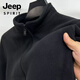 JEEP SPIRIT吉普搖粒絨外套男女抓絨衣內(nèi)搭沖鋒衣內(nèi)膽秋冬季雙面加絨加厚保暖 黑色 2XL