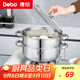 Debo德鉑萊納304不銹鋼湯鍋雙層蒸鍋煲湯燉煮熬粥湯奶鍋26cm