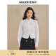 MAXRIENY【商場同款】清新中式襯衫女刺繡編織帶上衣收腰開叉 白色 S 01/34