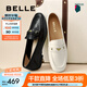 百麗（Belle）秀氣樂福鞋女2025秋新商場同款質(zhì)感羊皮通勤樂福鞋E3C1DCA5 黑色 37