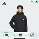 adidas拒水加絨內膽三合一連帽外套男女秋冬阿迪達斯官方輕運動(dòng) 黑色   L