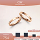 丹尼爾惠靈頓（DanielWellington）dw戒指女 經(jīng)典玫瑰金色情侶對戒 生日禮物送女友送男友 經(jīng)典玫瑰金+水晶，聯(lián)系客服備注