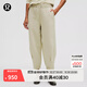 lululemon丨Loungeful 女士超寬松款高腰中長(cháng)運動(dòng)褲 LW6CI7S 生亞麻色 XXS /2