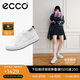 愛步（ECCO） 板鞋女 牛皮輕盈厚底增高小白鞋 街頭ACE女鞋856813 白色37