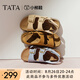 他她（TATA）勃肯鞋女棕色2025夏季新款厚底沙灘涼鞋女運(yùn)動(dòng)涼鞋 黃棕（涼鞋款） 37
