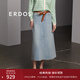 ERDOS 春夏復古A字牛仔長(cháng)裙都市休閑風(fēng)復古女半身裙可水洗 經(jīng)典藍 S 155/64A