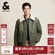 杰克·瓊斯（JACK&JONES）男裝衣服秋季新款時尚帥氣翻毛領(lǐng)棉衣寬松多口袋短款棉服男厚外套 E03 草綠 XL 185